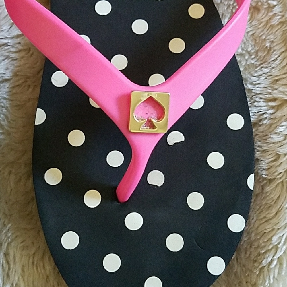Kate Spade polka dot bed pink thing flip flops - Picture 4 of 4